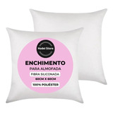 Kit 2 Refil Enchimento 60x60 Para Capa Almofada 55cm Macio