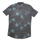 Camisa Natural Art 22300254 Liquid Flower - Grafite