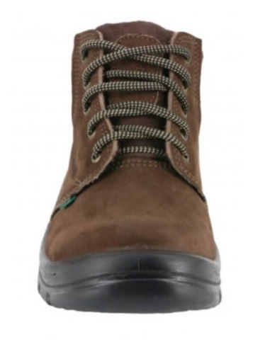 Bota Coturno Adventure Café Couro Nobuk Bico De Pvc Com C.a