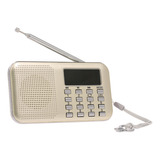 Alto-falante Estéreo Digital Portátil Y-896 Mini Fm Radio 3w