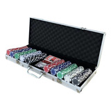 Texas Hold'em Poker Set 500 Fichas + Mantel