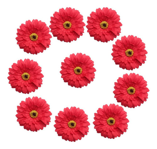 10 Unidades Hecho 7 Cm Grande Gerbera Artificial Seda