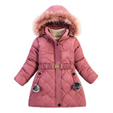 Jaqueta De Frio Esquimó Fashion Luxo Capuz Menina Infantil