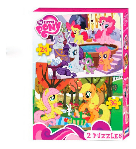 Set 2 Puzzles 24 Y 36 Piezas My Little Pony