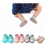 Bebé,niño,suave,calcetines, Antideslizante,zapatos 4pcs