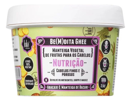 Mascara Nutrição Lola Bemdita Abacaxi Manteiga Bacuri 100g