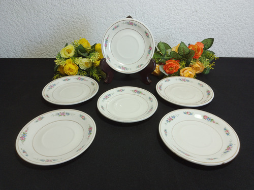 Platos Cafe Loza Francesa Gascogne  Bouquet - Precio X 6