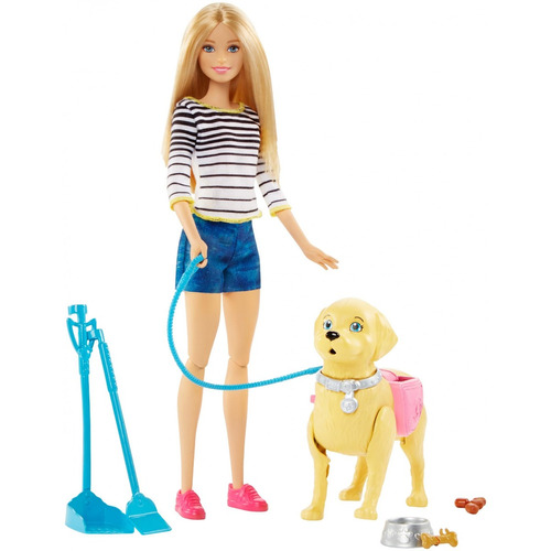 Muñeca Barbie Paseo Y Baño De Cachorro 