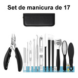 Kit De Pedicure Manicure Corta Uñas Alicates Podologicos 17p