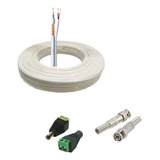 Kit Coaxial Cftv 4mm Bip. 90% Malha 50m Br +9 Conect. St99