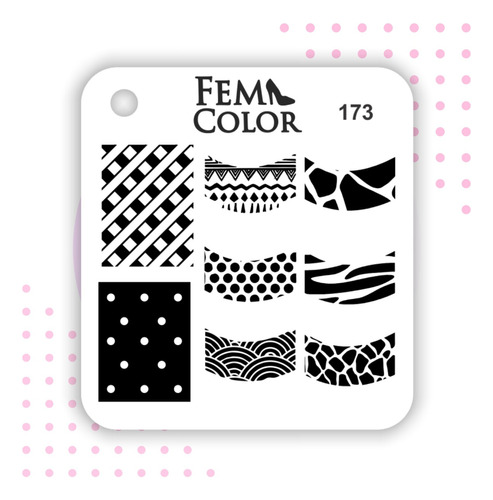 Placa De Stamping Acrilico Lefemme Mod 173  Local Flores