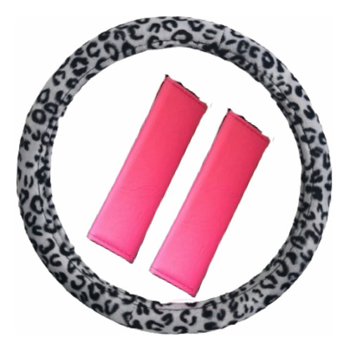 Funda Cubre Volante Animal Print + Cubre Cinturones- Mujer