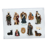 Set De Figuras Navideñas De Resina Con Forma De Estatua