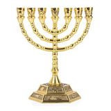 12 Tribus De Israel Templo De Jerusalén Menorá, 7 Ramas Ba Color Dorado