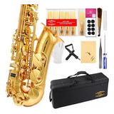 Glory Professional Alto Eb Sax Saxofon Lacado Dorado, Saxofo