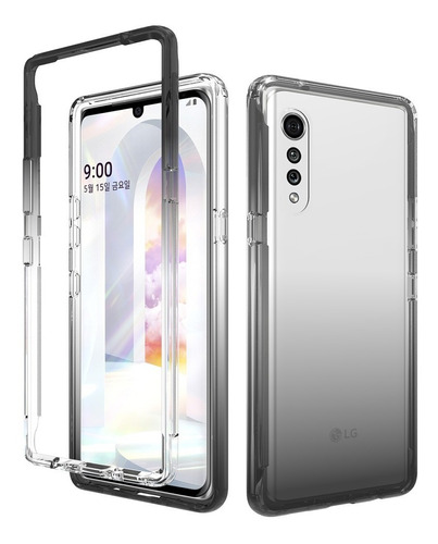 Funda 360 Uso Rudo Bicolor Transparente LG Velvet 4g/5g