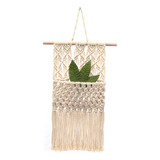 Boho Macrame Tapestry Magazine Colgante Con Flecos Tejido A