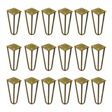 18 Pés Metal 15cm Hairpin Legs Mesas De Centro Puffs Dourado