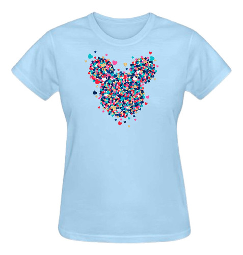 T-shirt Babylook Feminina Camisa De Algodão Mickey Mouse
