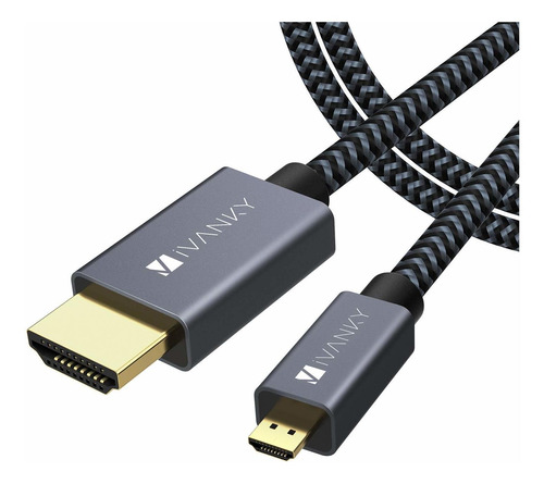 Adaptador De Cable Micro Hdmi A Hdmi 4k 6.6ft, Cable Mi...