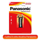  1 Cartela Pilha 9 Volts Alcalina Panasonic Original