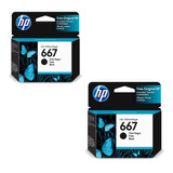 2x Cartucho Tinta Preto Original Hp 667 2376 2774 6476 