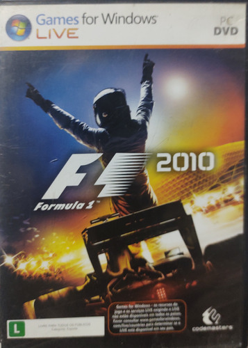 Jogo Pc F1 2010 Formula 1 Raro 