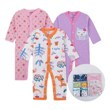 Set 3 Pijamas Ositos Enteritos. Modelos Variados De Algodón
