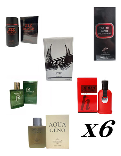 Perfumes Hombre Indian Colección - Pack 6 - 100ml