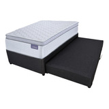 Sommier Dual Bed Negro 100x200 Inducol April Almohada Visco