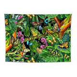 Hvest Frog Tapestry Insect Butterfly And Green Plant In The 