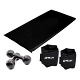 Kit Ginastica Colchonete, Tornozeleira 2kg, Halter 2kg