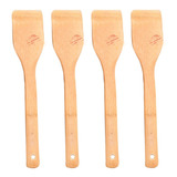 Set 4 Pcs Espatula Pala De Madera Utensilio Para Cocina C332