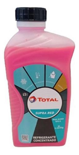 Refrigerante Anticongelante Concentrado Total Supra Red X 1 