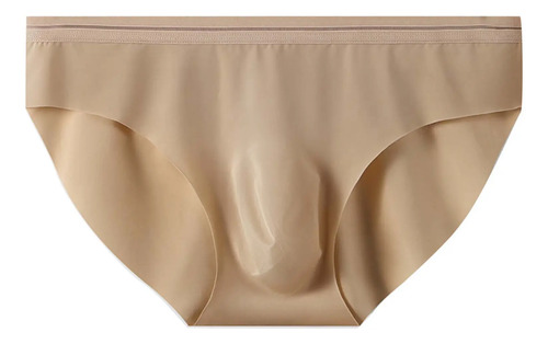 Braguitas Sin Costuras De Seda Helada De Color Liso Para Hom