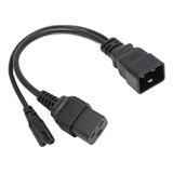 Cable De Alimentación Hembra C20 A C7, Conector Divisor C19