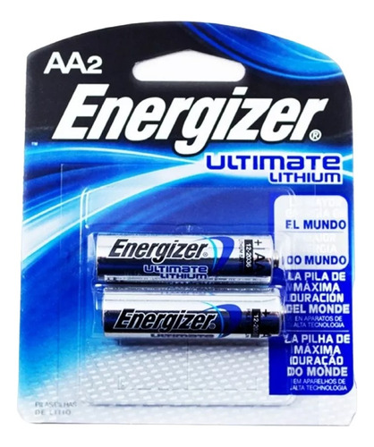 Par Bateria Pila Alcalina Aaa X2 Mayor Duración Cilíndrica