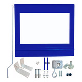 Toldo Cortina Azul C/ Visor - 2,00m X 2,30m - Kit Completo