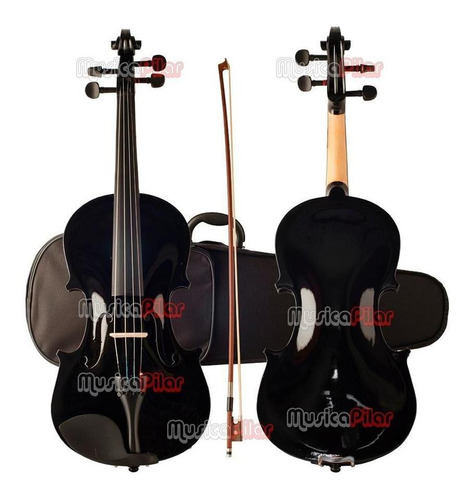 Violin Stradella 4/4 Blanco Negro Estuche Arco Musicapilar