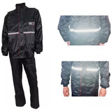 Impermeable R7 Motociclista 2 Piezas Reforzado Gorro Refleja