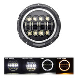 Un 7'' H4 Faro Led Drl Ojos Ángel Wrangler Jeep Vocho Moto