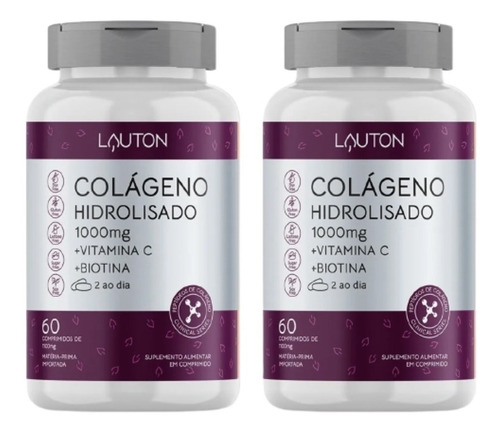 Colágeno Hidrolisado 1000mg + Vitamina C + Biotina 120 Caps 