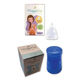 Copa Menstrual Maggacup Silicona + Vaso Esterilizador Color Color Copita 0 Y Vaso Azul