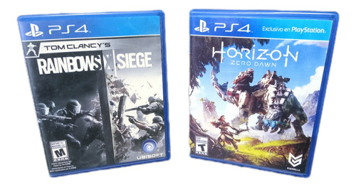 Rainbow Six Siege + Horizon Zero Dawn Playstation 4 Físicos 