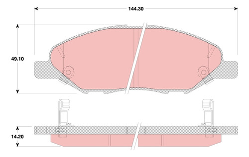 Pastilla Freno Delantera Nissan Tiida 2006 2011 (todos) Foto 2
