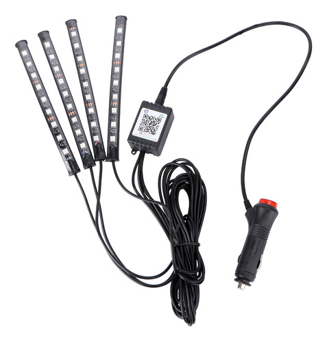 Kit Activo De Sonido Led Multicolor Para Coche Con 9 Luces L