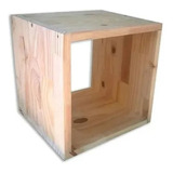 Cubo Estante Madera Flotante 40x40x40 Mundo Pino - Cts