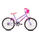 Bicicleta Aro 20 Mtb Girl Infantil Tridal Cor Lilás