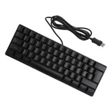 Teclado Portátil Para Juegos Con Cable Usb, 60 Por Ciento De