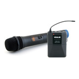 Microfone Sem Fio 1 Mão Vokal Vwb30 Gravação Externas Camera Cor Preto